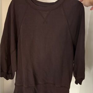 Aerie Chocolate Brown Crewneck Sweatshirt